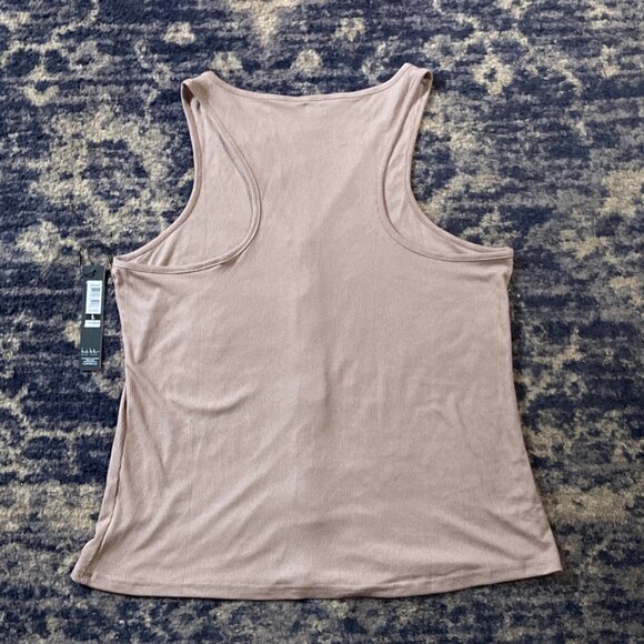 Nicole Miller Tank Top Button Front - Color is Iced Mocha (Tan Nude) Large - NWT - Picture 11 of 12